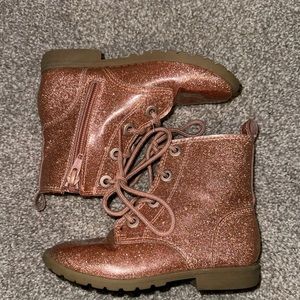 Pink glitter toddler boots size 10
